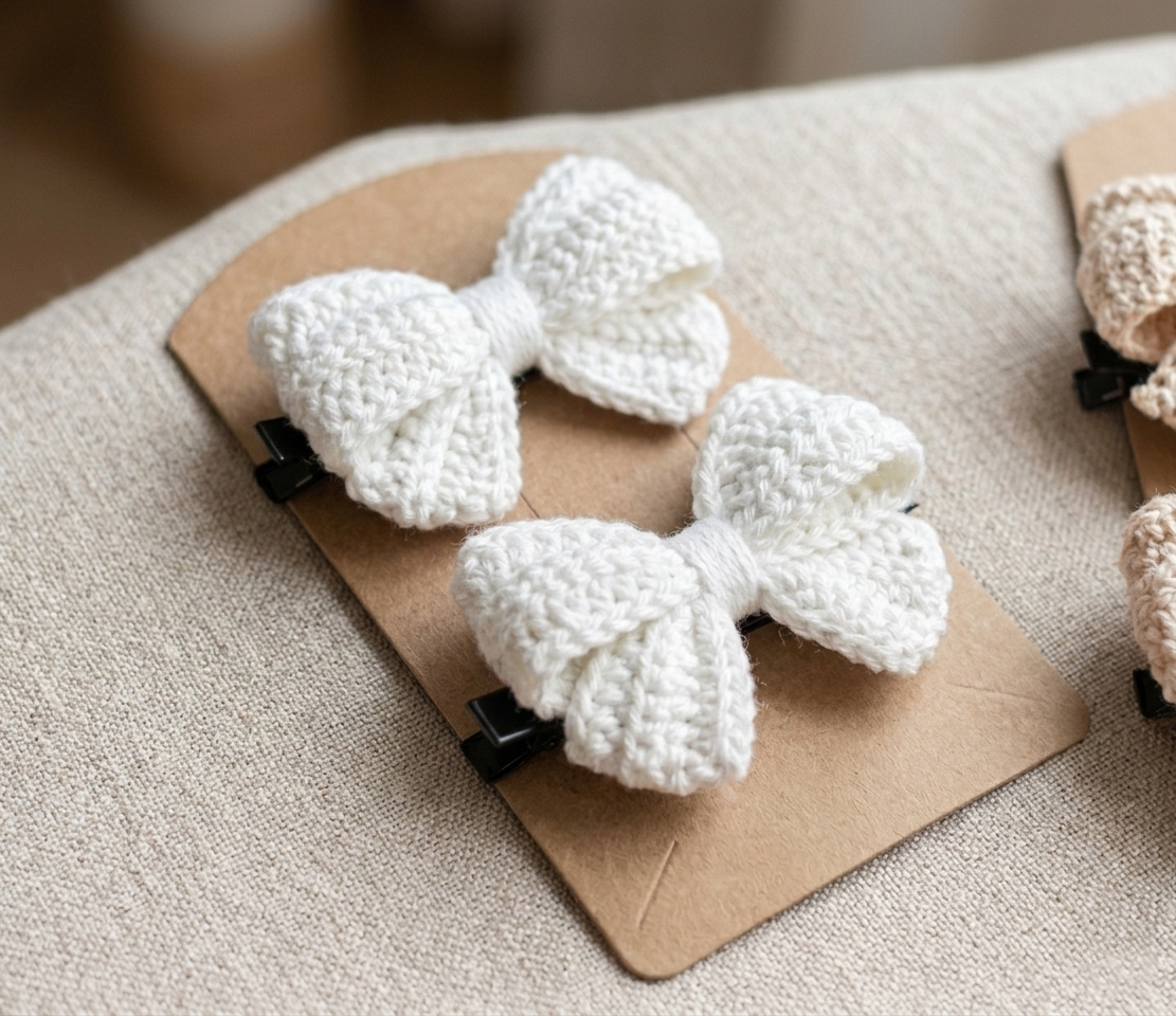 Crochet Small Ribbon Hair Tie