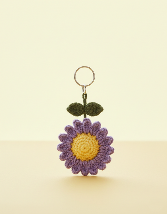 Crochet Daisy Flower Design Keychains and Bagcharms