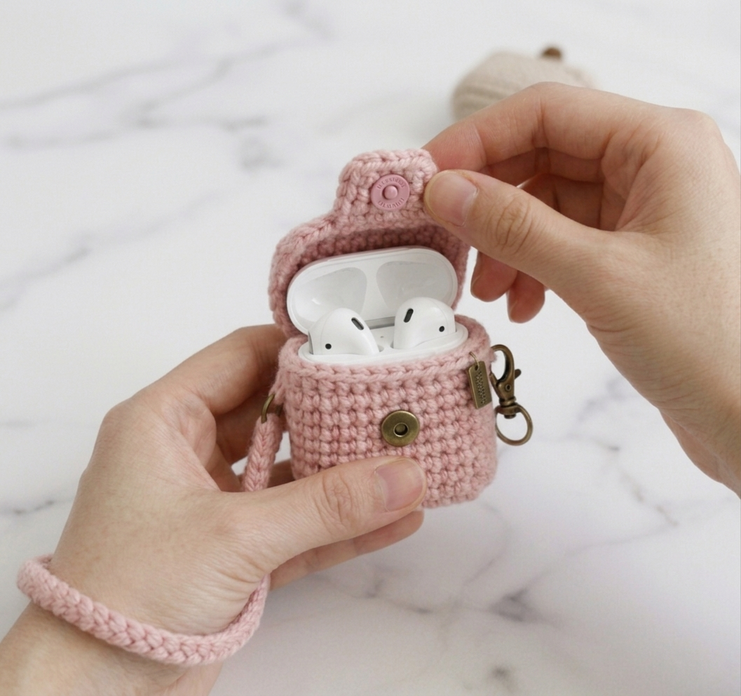 Mini Bag Design Crochet Earbud Case