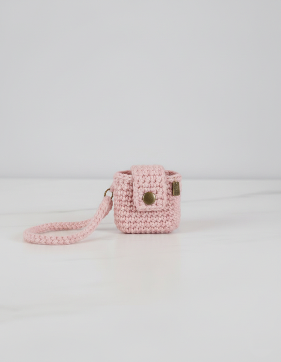Mini Bag Design Crochet Earbud Case