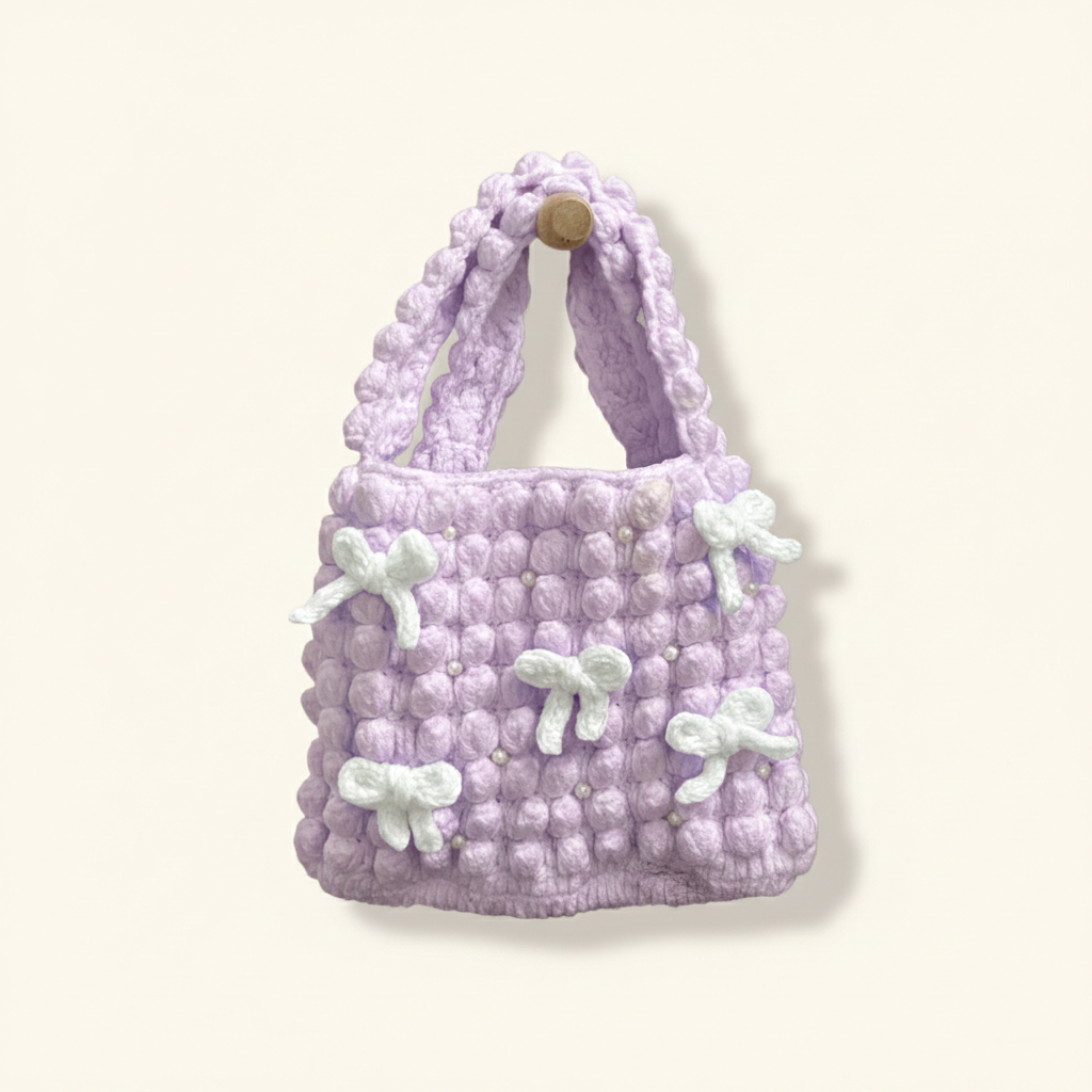 Crochet Bow Design Bags