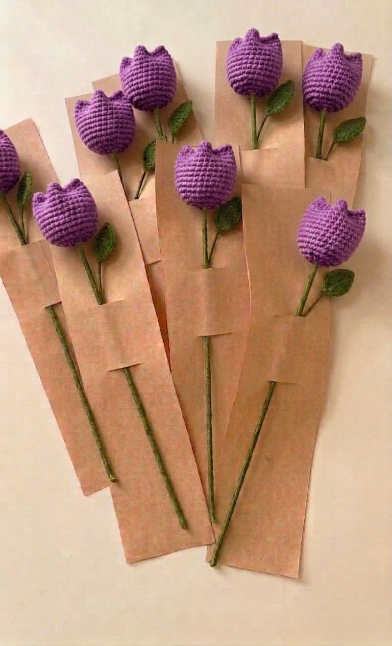 Crochet Tulip Flowers