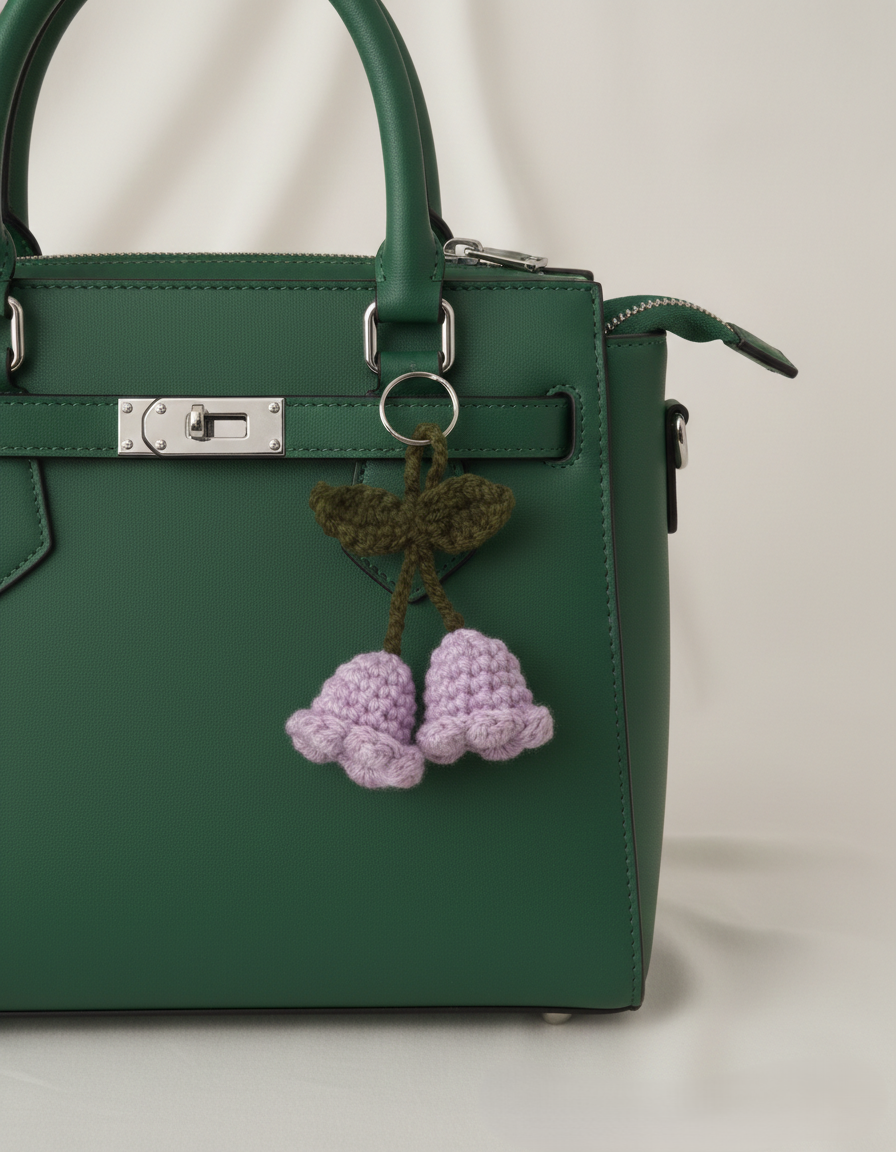 Bell Flower Crochet Keychain
