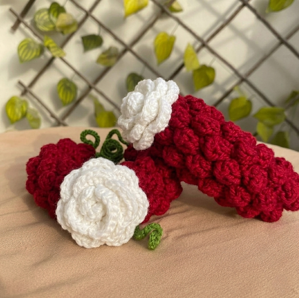 Crochet Gajras with Flower on Top