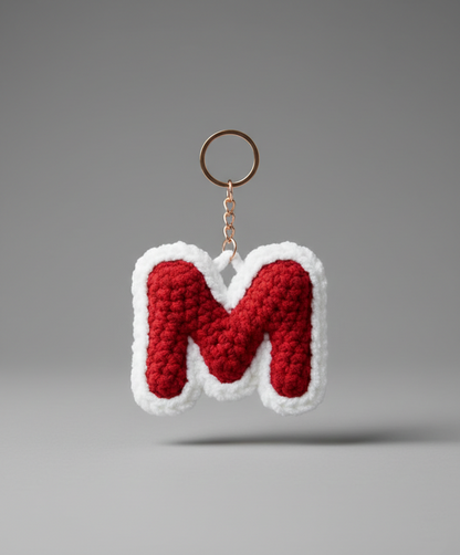 Personalized Name Initial Design Crochet Keychains and Bagcharms