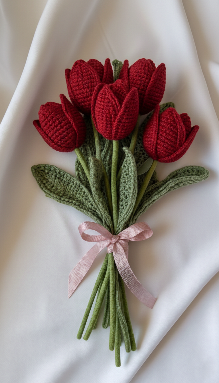 Crochet Tulip Flowers