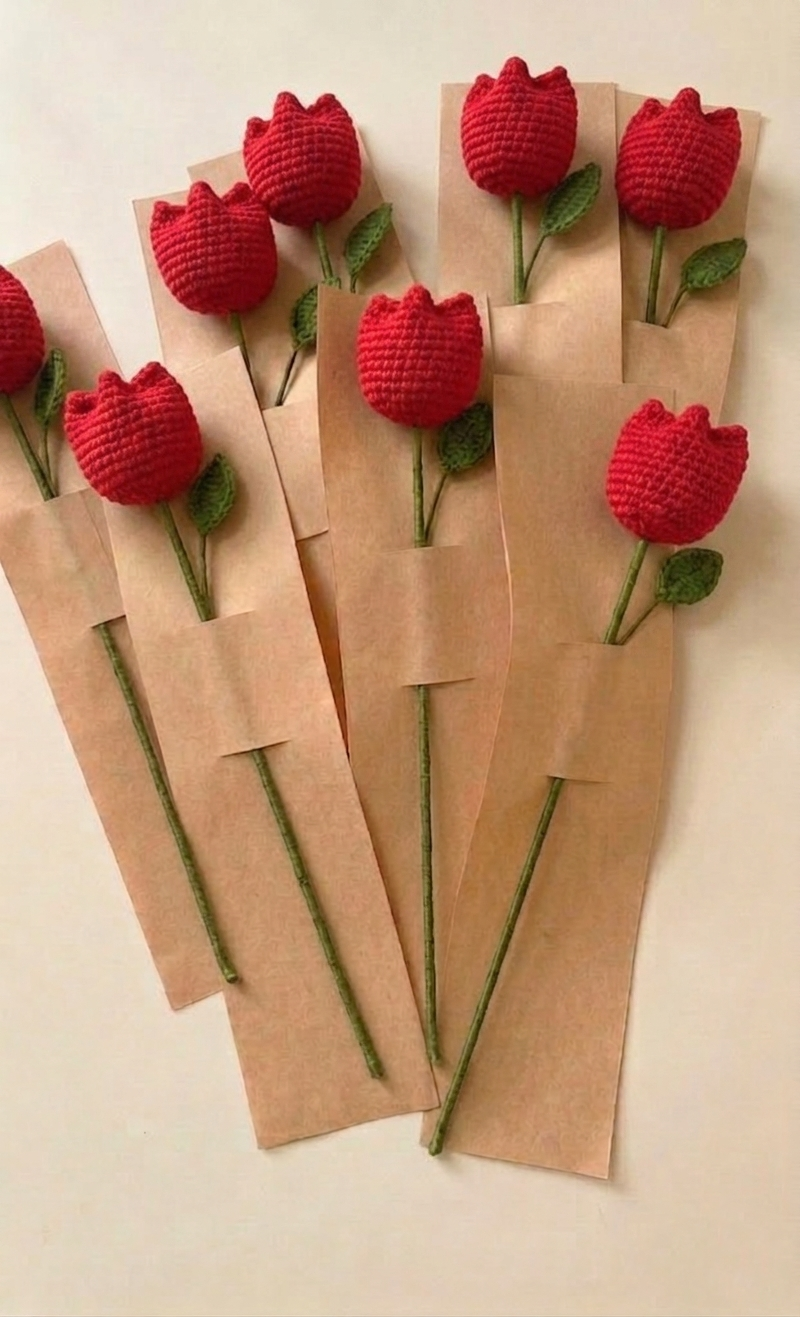 Crochet Tulip Flowers