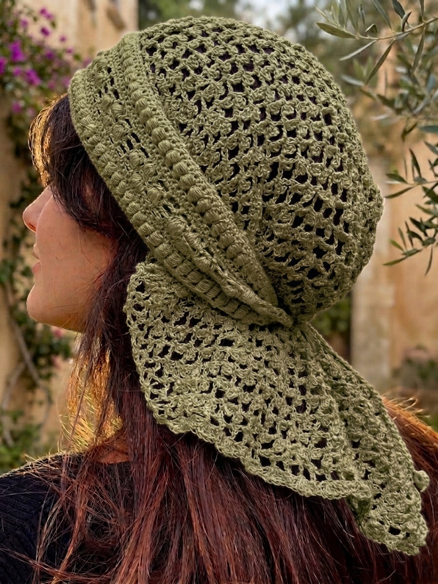 Turkish Style Crochet Head Scarf