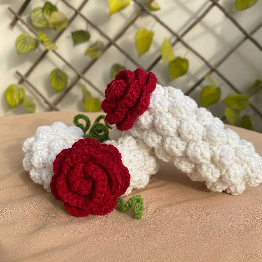 Crochet Gajras with Flower on Top