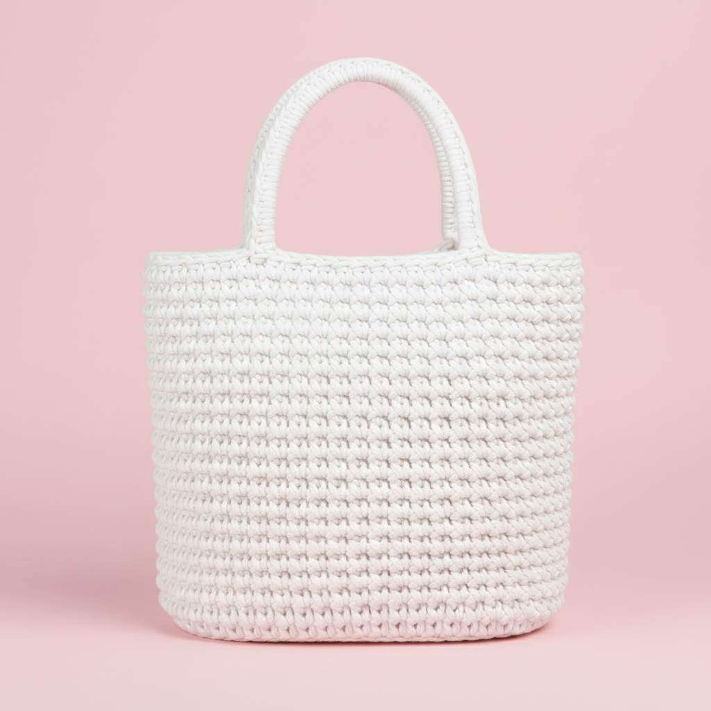 Simple Crochet Handheld Tote Bags